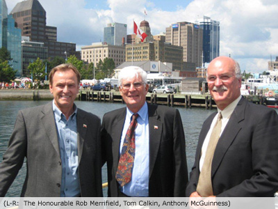 L-R: The Honourable Rob Merrifield, Tom Calkin, Anthony McGuinness